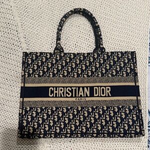 Christian Dior dope  Navy and Beige Tote Bag